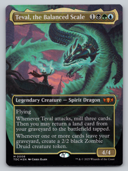 Teval, the Balanced Scale FOIL Borderless - Commander: Tarkir Dragonstorm MTG - Image 1