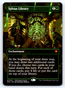 Sylvan Library Borderless - Special Guests Secrets of Strixhaven - MTG - Image 1