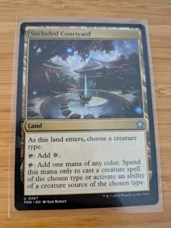 MTG Secluded Courtyard 0267 Foundations M/NM Free UK P&P - Image 1