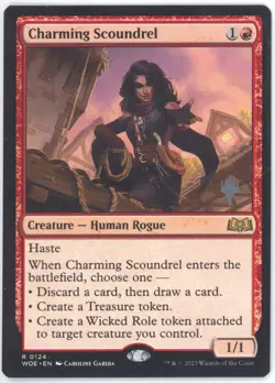 MTG Charming Scoundrel R Wilds of Eldraine Promos #124p - Image 1