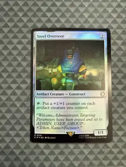 MTG Steel Overseer #0241 Foil Rare Universes Beyond: Fallout (PIP) - Image 1