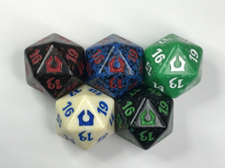 5 mtg Spindown Dice - Game Dice - d20 - Return to Ravnica Guild Dice - Image 1