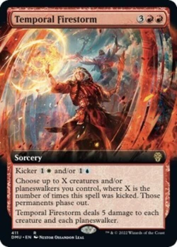Temporal Firestorm (Extended Art) (MTG- Dominaria United) Near Mint - Image 1