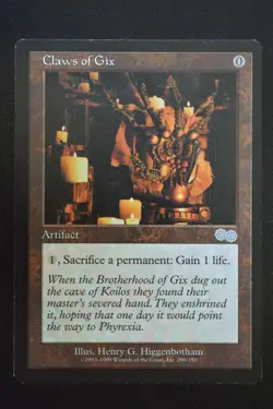 Magic The Gathering MTG CLAWS OF GIX Urza's Saga LP Lightly Played - Image 1