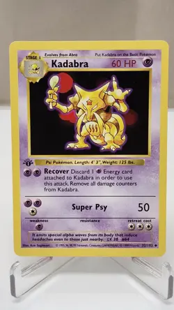 Pokemon WOTC Base 1st Edition Kadabra Shadowless 32/102 - Image 1