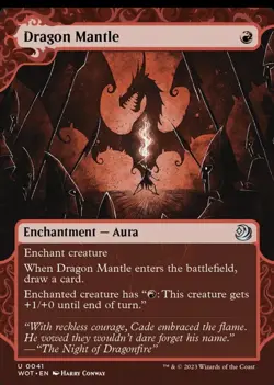MTG WOE Enchanting Tales U Dragon Mantle #0041 - Image 1