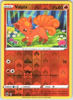 Vulpix 006/073 Common Champion's Path Pokemon Reverse Holo NM - Image 1