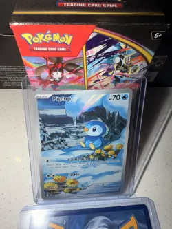 Pokemon TCG Piplup 098/094 Me02 Phantasmal Flames Illustration Rare Holo EN - Image 1