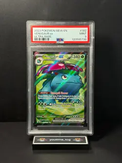 2023 Pokemon Mew En-151 Ultra Rare Venusaur Ex #182 PSA 9 - Image 1