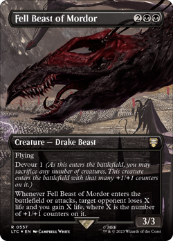 Fell Beast of Mordor SCENE BORDERLESS, The Lord of the Rings, MTG NM/M - Image 1