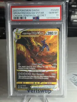 2023 Pokemon SWSH Origin Forme Dialga GG68 PSA 10 Crown Zenith: Galarian Gallery - Image 1