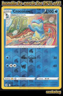 🎴 Croconaw 056/264 Uncommon Reverse Holo Fusion Strike NM - Image 1