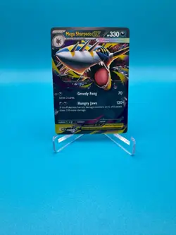 Mega Sharpedo ex Holo Double Rare ME02: Phantasmal Flames 061/094 NM Pokemon NM - Image 1