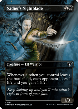 Nadier's Nightblade: Borderless Common: Comander Masters: MTG NM - Image 1