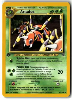 2000 Ariados ⭐ 27/111 1st Edition Uncommon Neo Genesis Pokemon NM/LP - Image 1