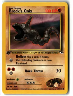 2000 Brock's Onix ⭐ 69/132 1st Edition Vintage WOTC Gym Heroes Pokemon NM/LP - Image 1