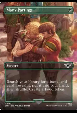 Borderless MANY PARTINGS mtg NM-M Lord of The Rings Common Scene 445 - Image 1
