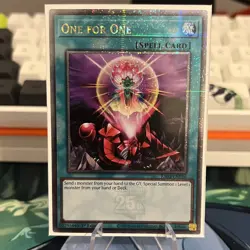 RA03-EN056 One for One Quarter Century Secret Rare YuGiOh! NM - Image 1