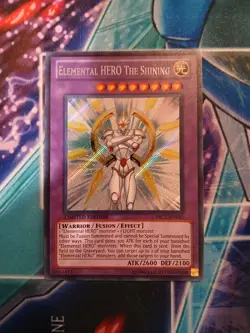 Yugioh Elemental HERO The Shining PRC1-ENV01 LIMITED EDITION NM SECRET - Image 1
