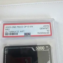 One Piece Card Game Imu OP13-079 L Alt Art Full Art PSA10 [JAP] Foil - Image 2