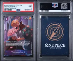 PSA 9 Vinsmoke Sanji OP10-063 Legacy of the Master Treasure Rare Foil EN 2025 - Image 3