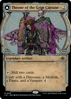 x1 Throne of the Grim Captain // The Grim Captain LCI MTG 313 SHOWCASE RARE 1x - Image 2