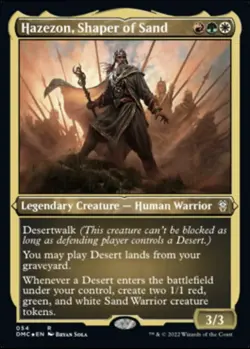 FOIL Hazezon, Shaper of Sand - Etched - Dominaria United - DMC MTG - Image 1