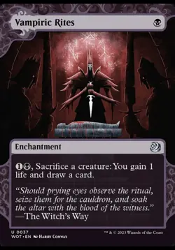 MTG WOE Enchanting Tales U Vampiric Rites #0037 - Image 1