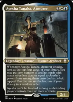 x1 Ayesha Tanaka, Armorer - Foil Etched R MTG Commander: Dominaria United M/NM - Image 1