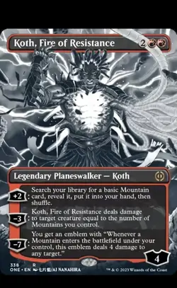 Koth, Fire of Resistance (Near Mint Borderless) ONE 338 MTG Magic the Gathering - Image 1