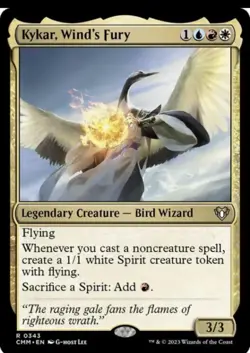 KYKAR, WIND'S FURY mtg NM-M Commander Masters Rare - Image 1