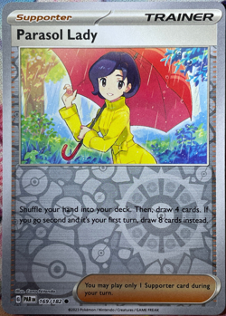 Parasol Lady Reverse Holo - 169/182 - Paradox Rift Pokemon 2023 - Image 1