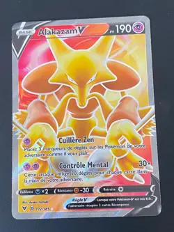CARTE POKEMON ALAKAZAM V 172/185 FR ULTRA RARE EB VOLTAGE ECLATANT - NEUF - Image 1