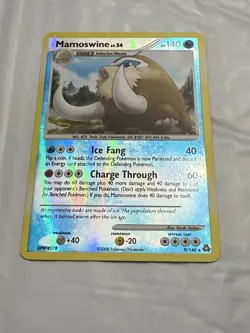 Pokemon Diamond Pearl Legends Awakened - Mamoswine DPBP#278  9/146 - LP - Image 2