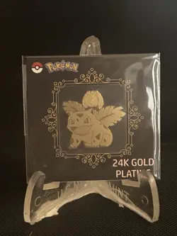 Pokemon Ivysaur 24K Gold Plated Korean Metal Sticker Nm #U - Image 3