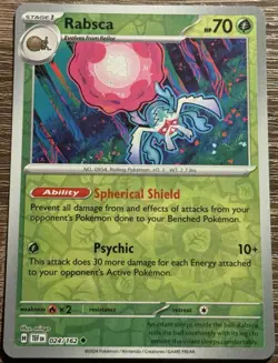 Rabsca Reverse Holo - 024/162 - Temporal Forces Pokemon 2024 NM/M (L) - Image 1