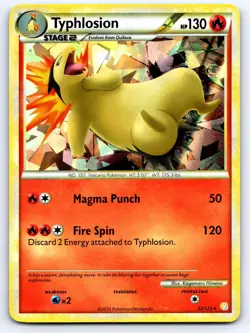 Typhlosion (Cracked Ice Holo) 32/123 Holo Holo Rare Deck Exclusives Pokemon LP - Image 1