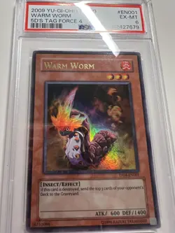 2009 Yugioh Warm Worm TF04-EN001 Ultra Rare PSA 6 - Image 2