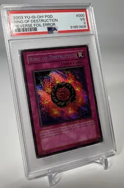 yugioh Ring of Destruction PGD-000 SECRET REVERSE FOIL HOLO BLEED PSA Graded - Image 3