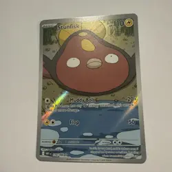 Pokemon TCG Stunfisk 118/086 Scarlet & Violet White Flare Illustration Rare Card - Image 1