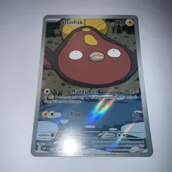 Pokemon TCG Stunfisk 118/086 Scarlet & Violet White Flare Illustration Rare Card - Image 2