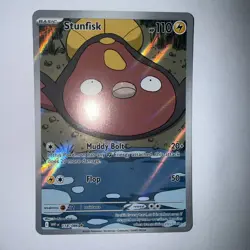 Pokemon TCG Stunfisk 118/086 Scarlet & Violet White Flare Illustration Rare Card - Image 3