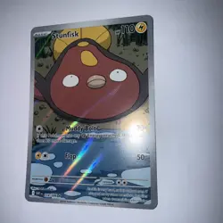 Pokemon TCG Stunfisk 118/086 Scarlet & Violet White Flare Illustration Rare Card - Image 4