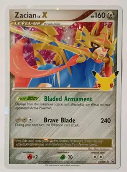 POKEMON CARD CARD ZACIAN LV X HOLO 25TH CELEBRATION SWSH135 GOOD CONDITION 2021 - Image 1