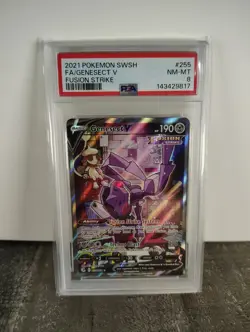 Genesect V 255/264 Fusion Strike Full Alternate Art Pokemon Card PSA 8 - Image 1