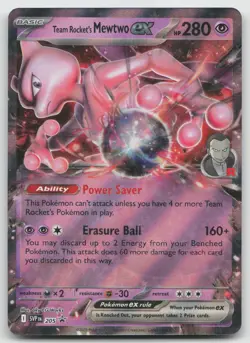 Team Rocket's Mewtwo ex Promo SV: Scarlet & Violet Promo Cards 205 NM - Image 1