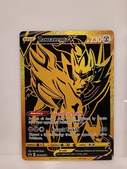 Pokemon TCG Zacian V, Zamazenta V, Eternatus V SWSH Gold Black Star Cards NM - Image 2
