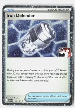 Iron Defender 118/132 Prize Pack Series Cards Pokemon Holo NM Studio Bora Inc. - Image 1