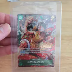 Monkey.D.Luffy P-135 Winner Stamp OP16 Pre-Release Event Promo Card Sealed - Image 1