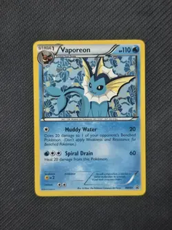 Pokemon TCG Vaporeon BW89 Black White Black Star Promo Ultra Rare Holo Card LP - Image 1